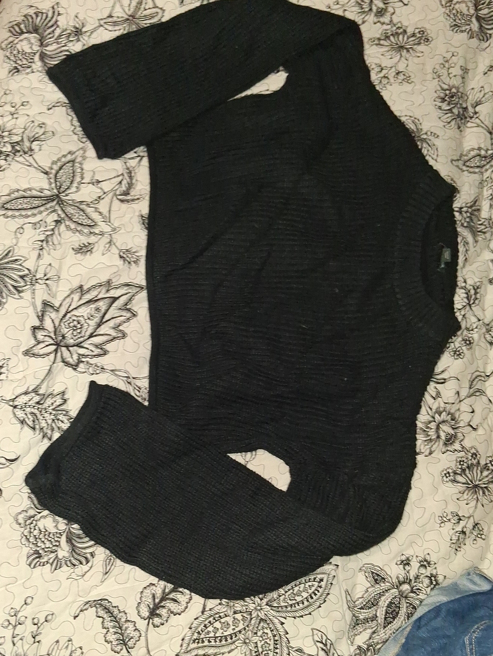wild fable Black Ribbed Turtleneck Sweater